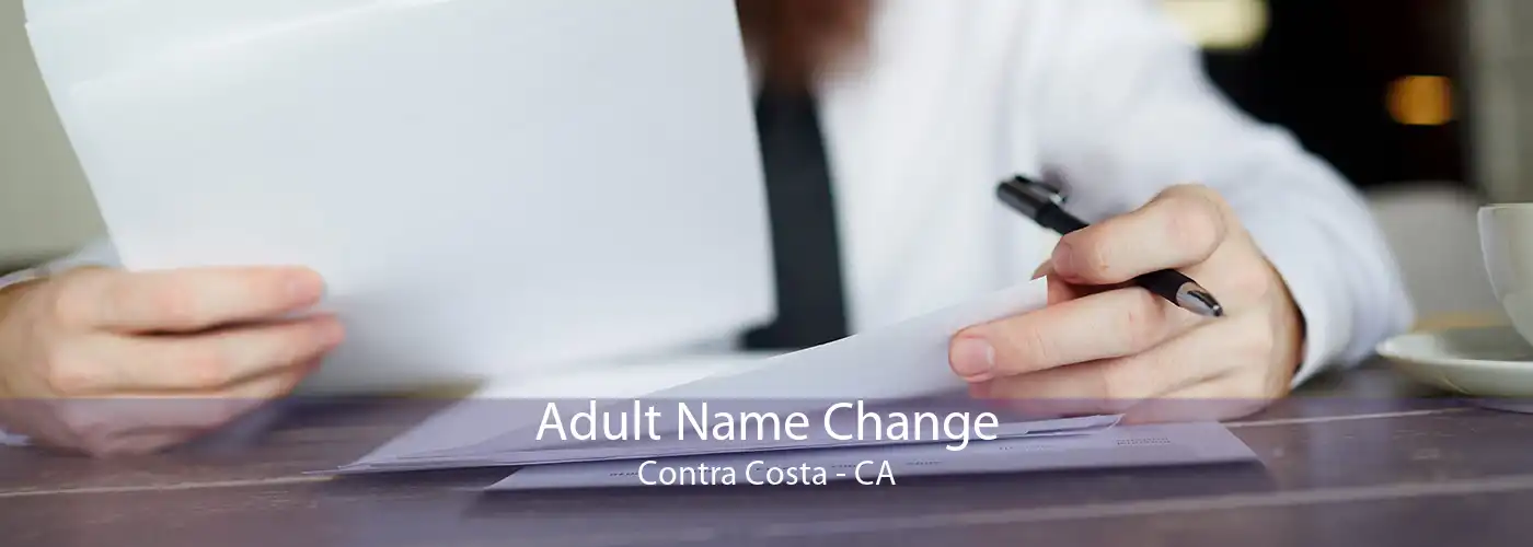 Adult Name Change Contra Costa - CA