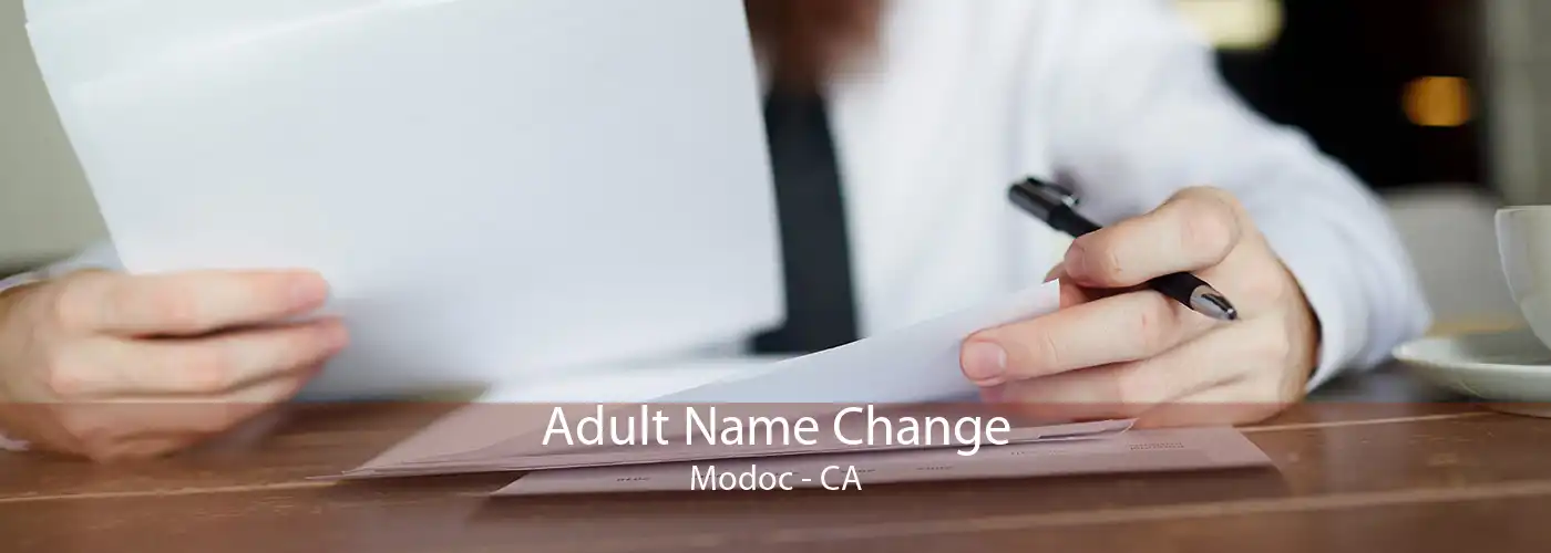 Adult Name Change Modoc - CA