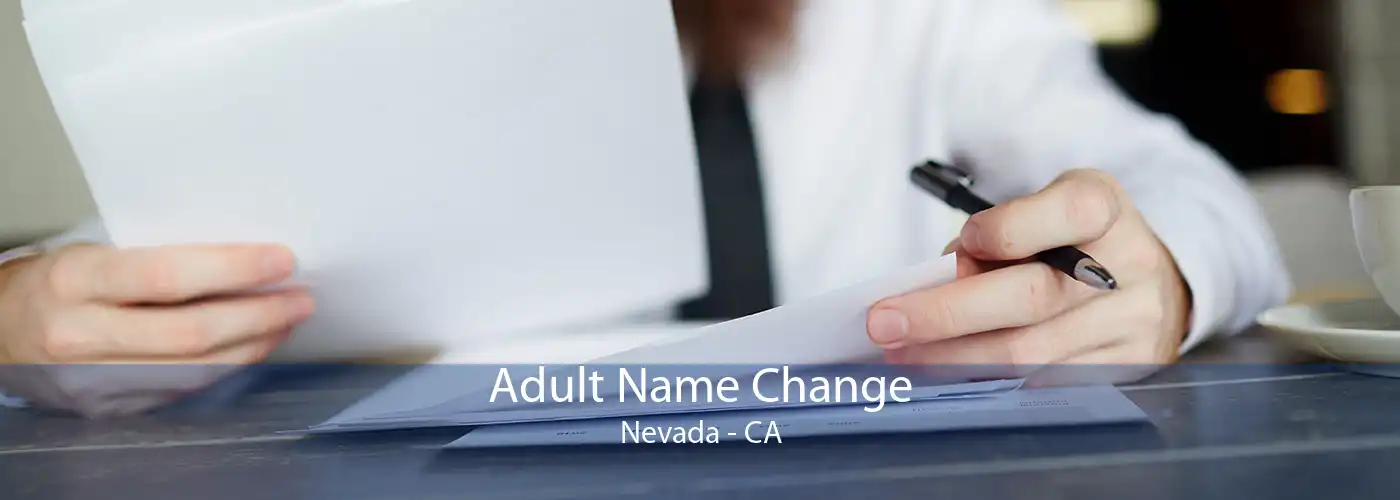 Adult Name Change Nevada - CA
