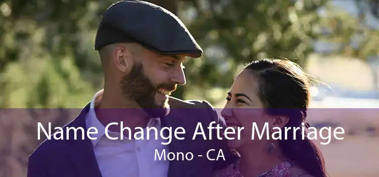 Name Change After Marriage Mono - CA